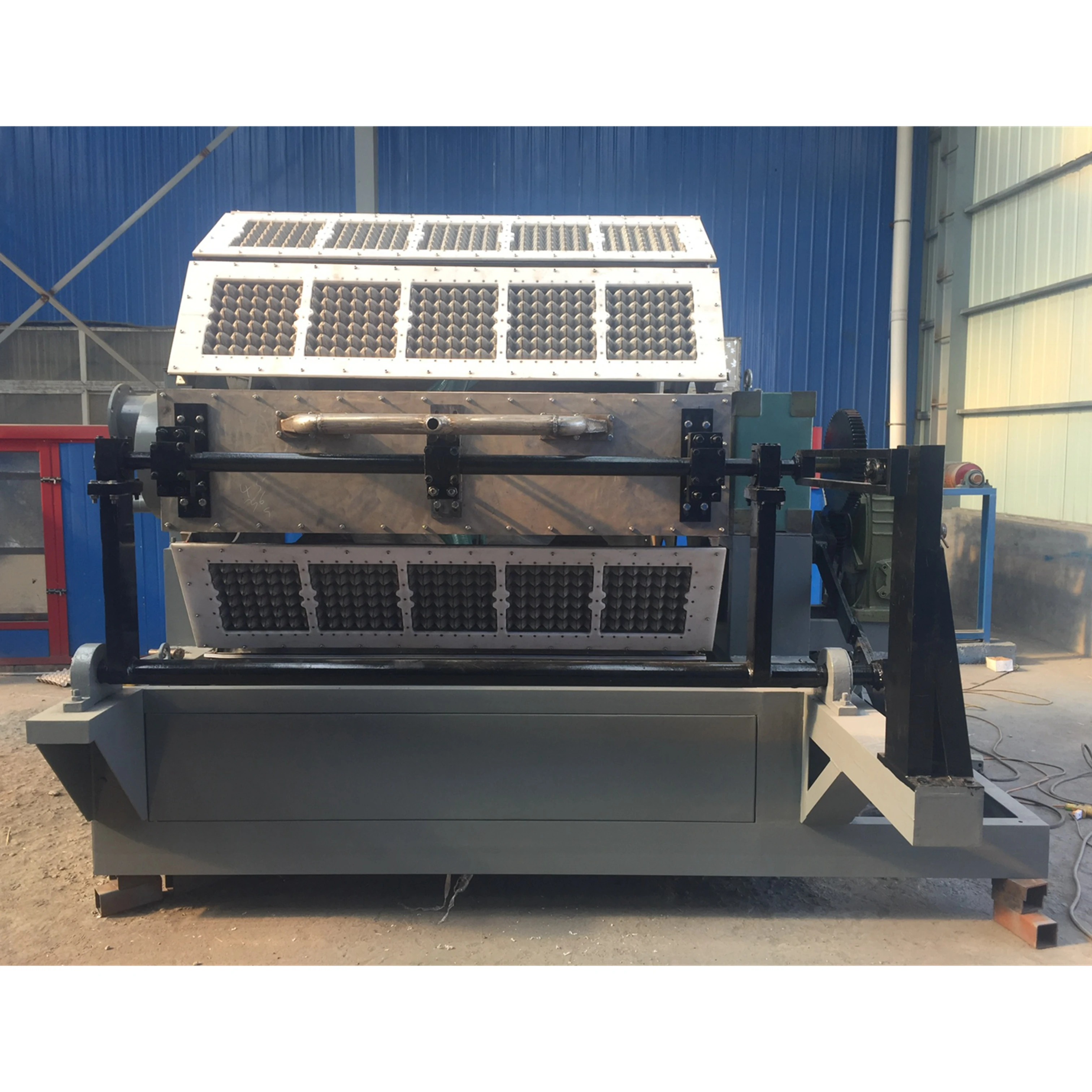 Small Paper Pulp Making Machines Used Egg Tray Carton Product Moulding Drying Machine