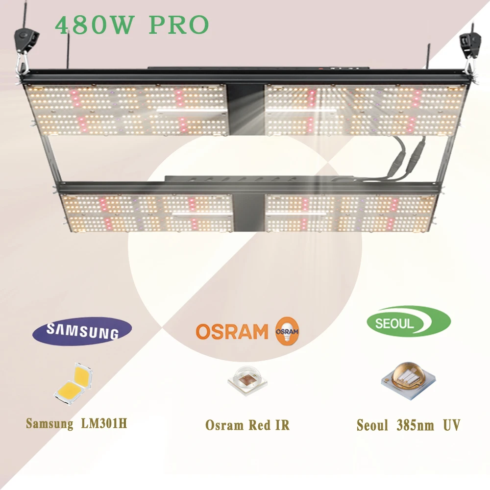 Bavagreen Adjustable Spectrum Dimmable 480W LED Grow Light Newest Commercial Professional 600w Full Spectrum Grow LED Light