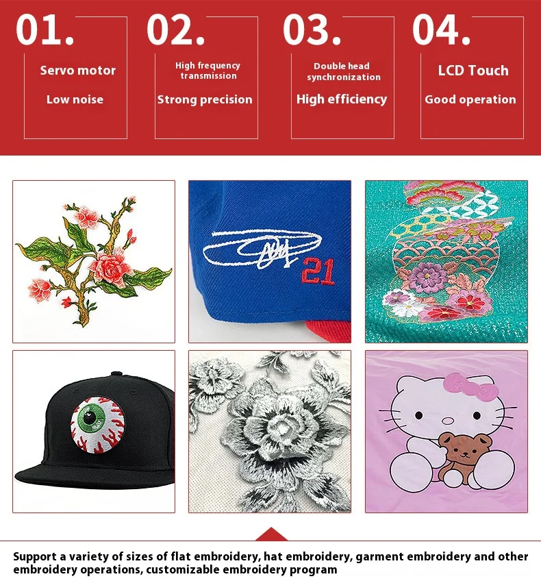 MHS1201(400*600) 12 Needles Single-head Automatic Industrial Sewing and  Embroidery Machine for Hats Clothes