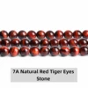 7A Natural Red Tiger Eyes Stone Beads