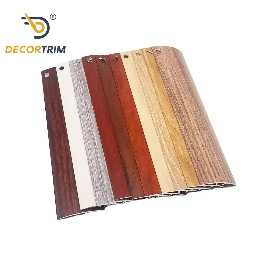 Floor Accessories Wooden Grain Flexible Flat Aluminum Metal Floor Transition Strip Floor Trim