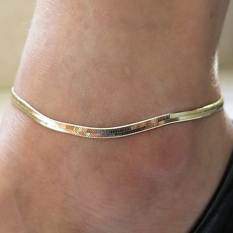 Snake Chain Anklet,Chain Anklet,Anklets 
