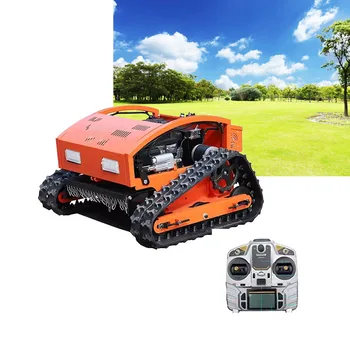 Mini Crawler Lawn Mower Robot Gasoline Engine Remote Control CE Certified