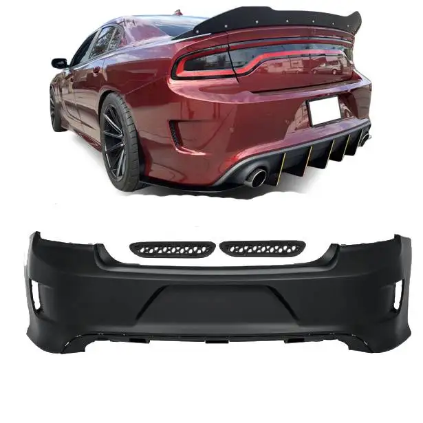 car Conversion PP Polypropylene Rear Bumper Cover for 2015-2023 Dodge Charger 5PP50TZZAD 5PP50TZZAC 68280724AA 68280725AA