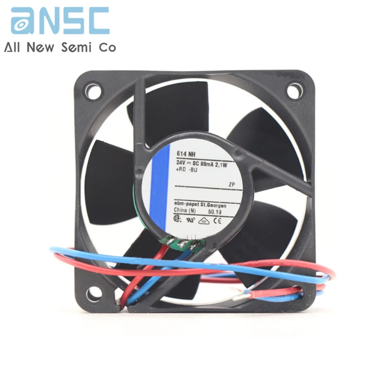 Original Axial flow fan 614NH 2.1W 24V 0.088A Chassis cabinet cooling fan