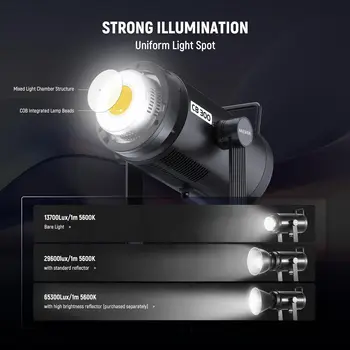 NEEWER CB300C 300W RGB LED Video Light APP/2.4G Control,Full Color COB Continuous Output Lighting Dimmable for Studio Filming detail image