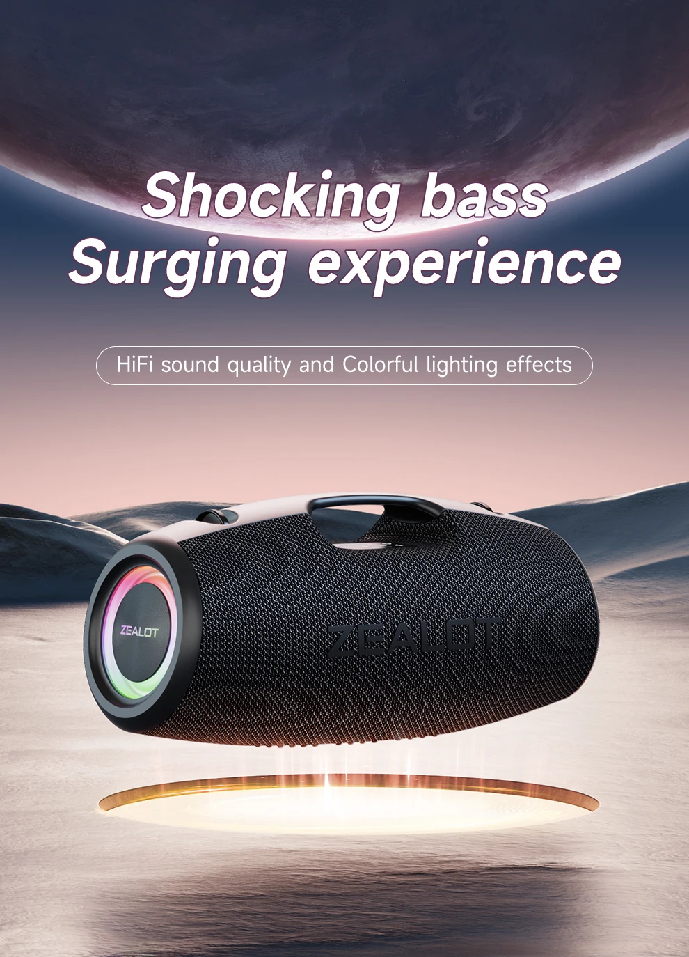 100W Portable Karaoke Speaker - 24000mah Battery Power