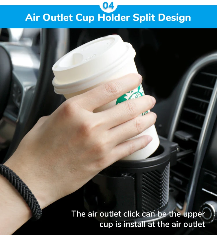 Car Ascesories Cup Holder Expande 2 In 1 Air Vent Phone Mount Car Cup