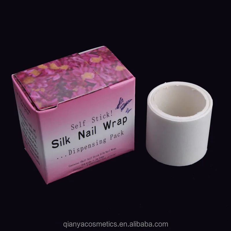 Qianya Fiberglass Silk Nail Wrap Self Stick Nail Tool Dispensing Pack