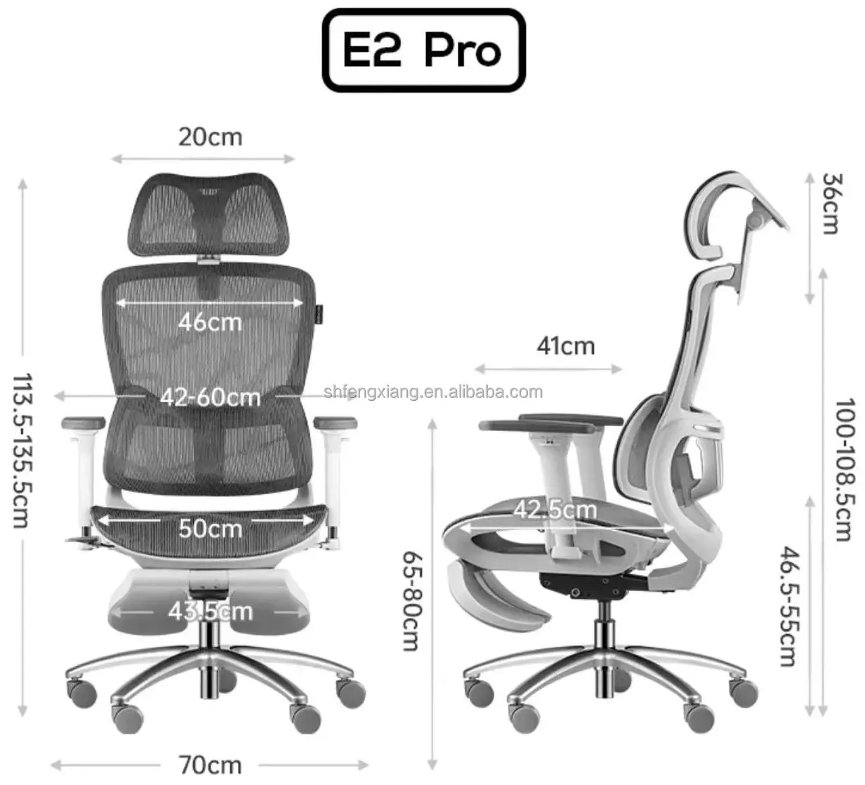 Hbada E2 3d Adjustable Ergonomic Mesh Office Chair With Lumbar - Main Image
