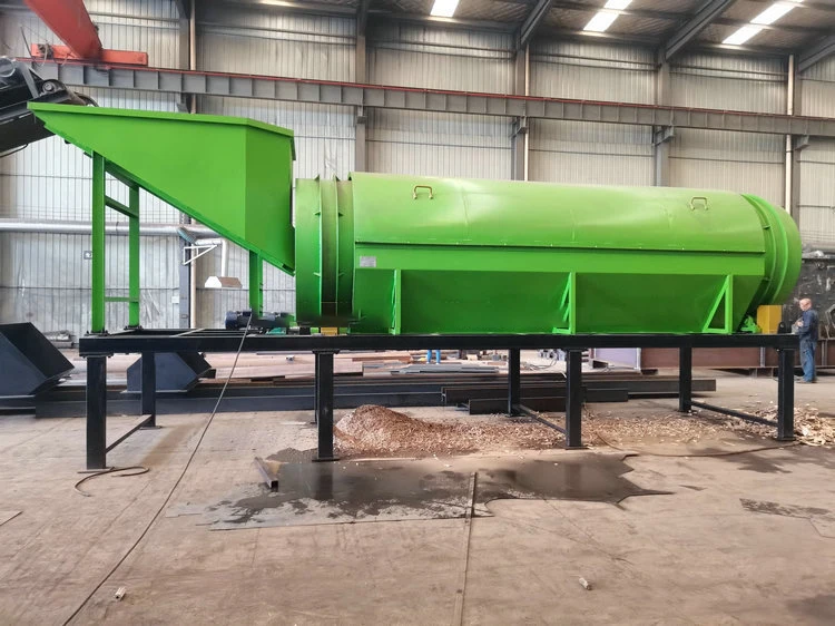 Rotary Drum Screen Sifter Electric Sieve Soil Screening Machine Trommel Screen Topsoil Screener Sand Screening