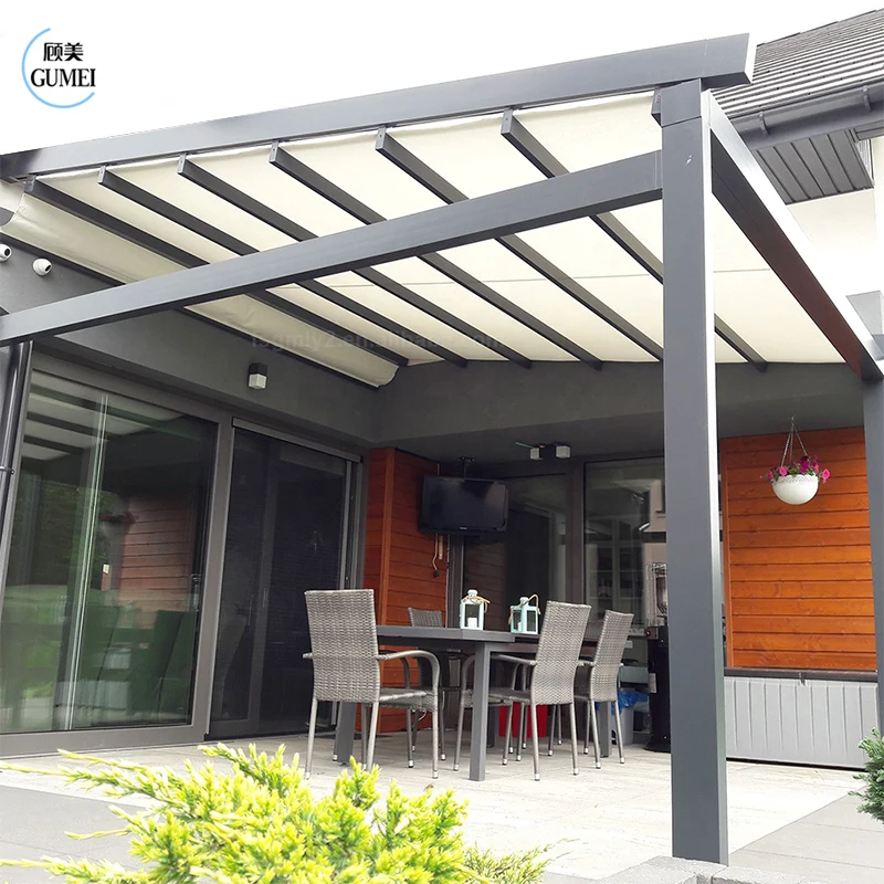 Hochwertige Outdoor-Dachfenster-Markise mit Glasdach, Einziehbar, fr  Garten und Wintergarten