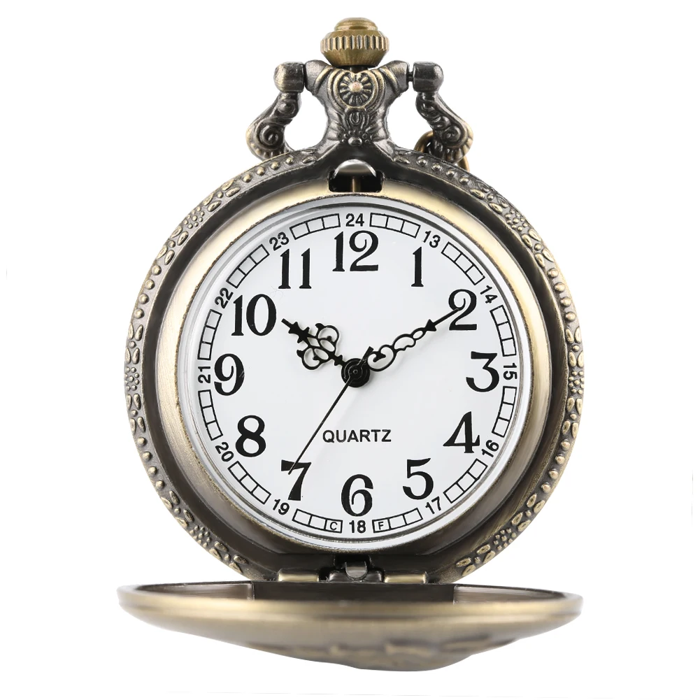 Vintage 3D Animal Horse Pocket Watch with Chain - Antique  display picture 2