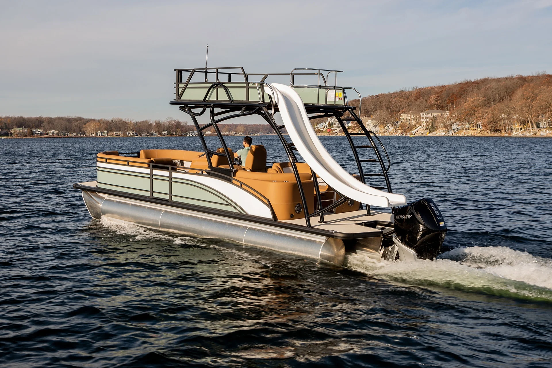 Allshine Leisure Tritoon Party Aluminum Double Decker Pontoon Boat With