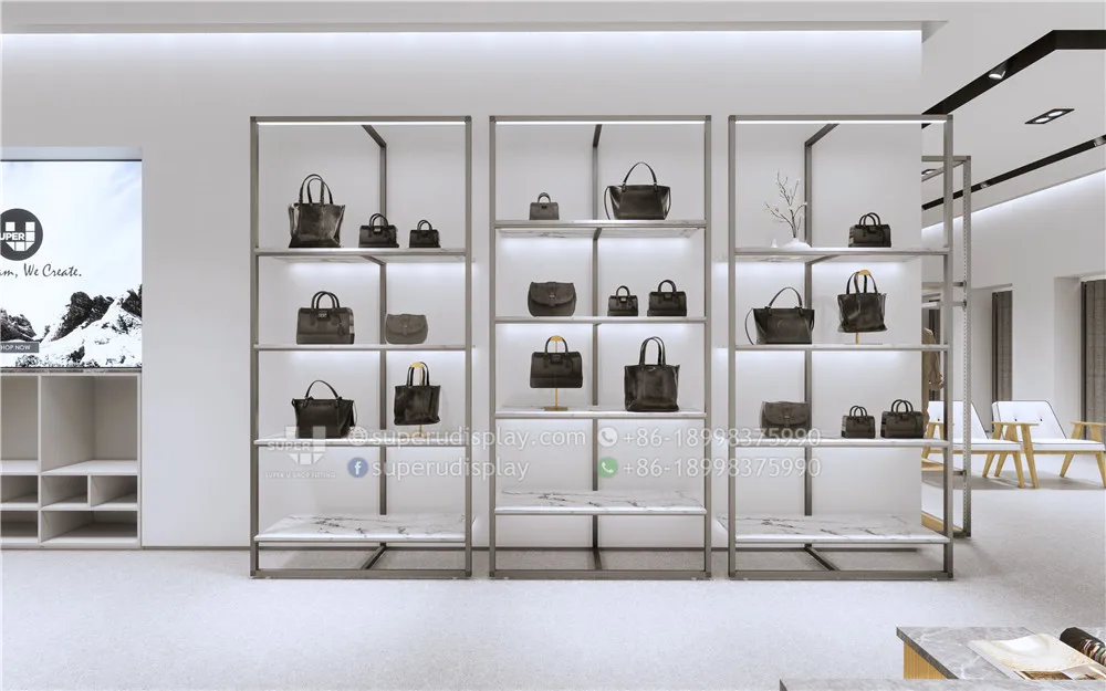 Source Fashion Bag Shop Interior Design Custom Luxury Leather Handbags  Showroom Design Retail Boutique 3D Interior Bag Store Design on  m.