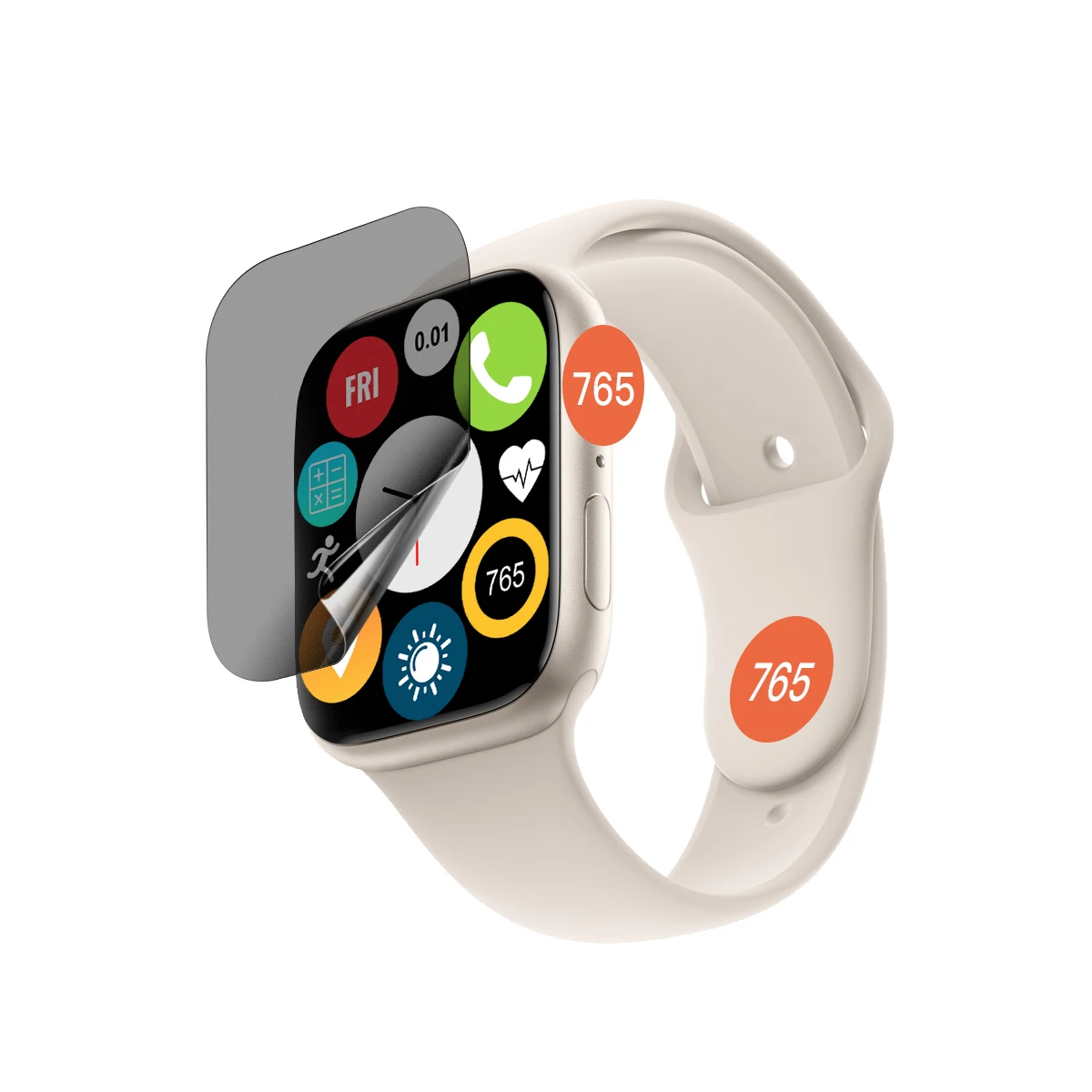 Bubble Free Smart Watch Hydrogel Anti Spy TPU Protective Film for Apple Watch Series 4 38/40/42/44/45mm