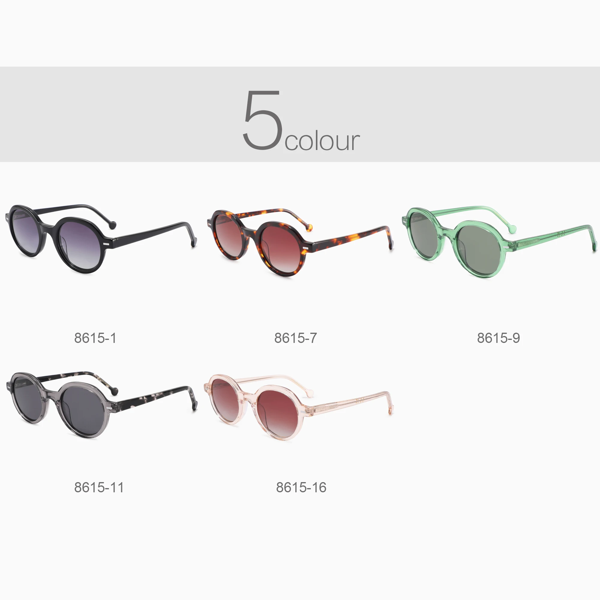 CONCHEN Manufacturer Luxury Designer Unisex Round Frame Custom Logo Polarized Acetate Sunglasses_voghion.com