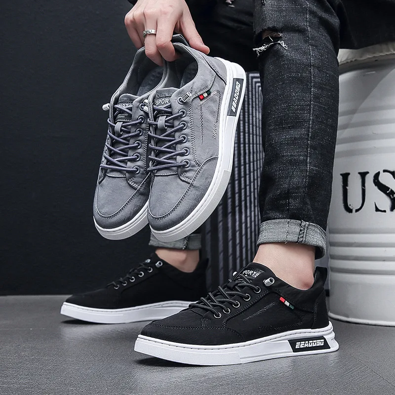 2024 autumn new casual men's shoes Korean version of sports canvas fashion shoes male students ins trend board shoes