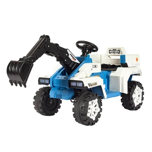 BSCI Certified 12V Electric Ride-On Kids Excavator Digging Toy Reversible Seat Forward Function Made Plastic Battery Operated