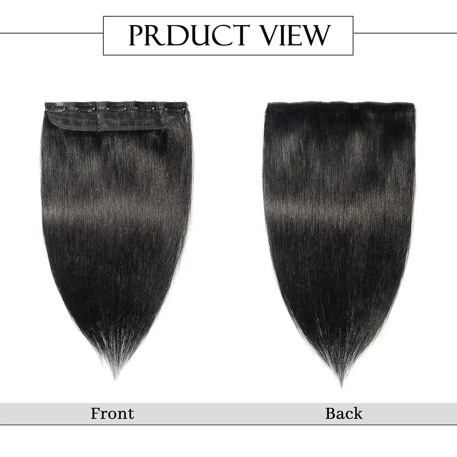 Extension per capelli umani brasiliani Remy con clip, set da un pezzo, lisci naturali, testa intera_voghion.com