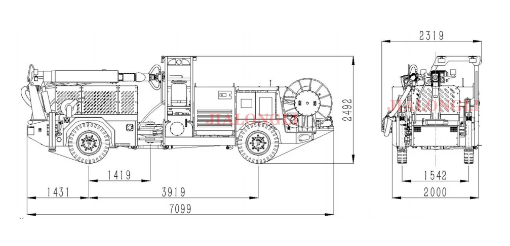 Construction Concrete Pump Spray Shotcrete Machine For Subway Tunnels ...