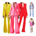 Custom Fashion Custom Blazer Pants Suit Lady Business Set Fitness 2 Piece Set Ladies Office Wear Women's Suits