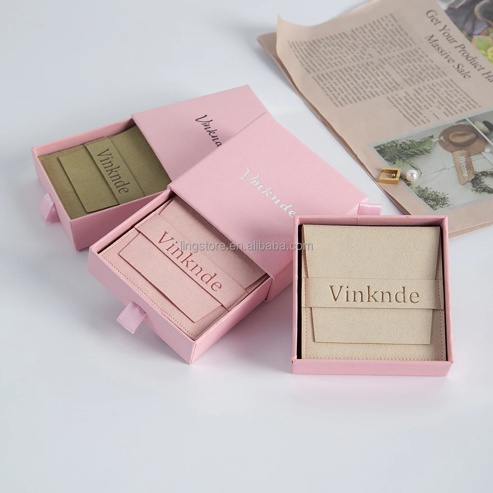 Pink Jewelry Box Packaging Luxury With Velvet Foam Bracelet Packing