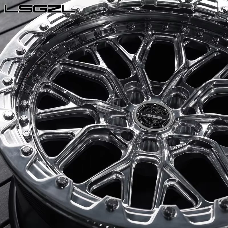 LSGZL Custom Beadlock Forged Wheel 18 20 22 24 26 Inch 5x114.3 5X120 6X139.7 Car Rim for ATV&UTV Mercedes corvette Land Rover