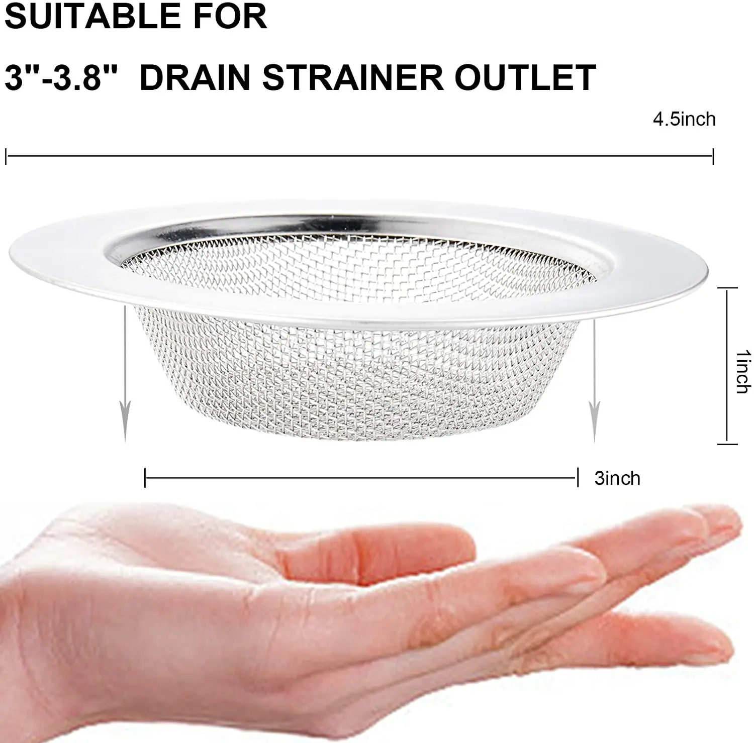 2 PC Stainless Steel Sink Strainers - Dallas General Wholesale