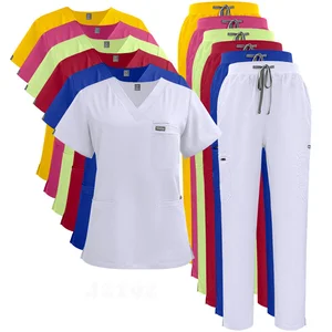 Factory OEM&ODM Scrub Sets Men Surgical Uniforms Man Polyester Rayon Spandex for Women