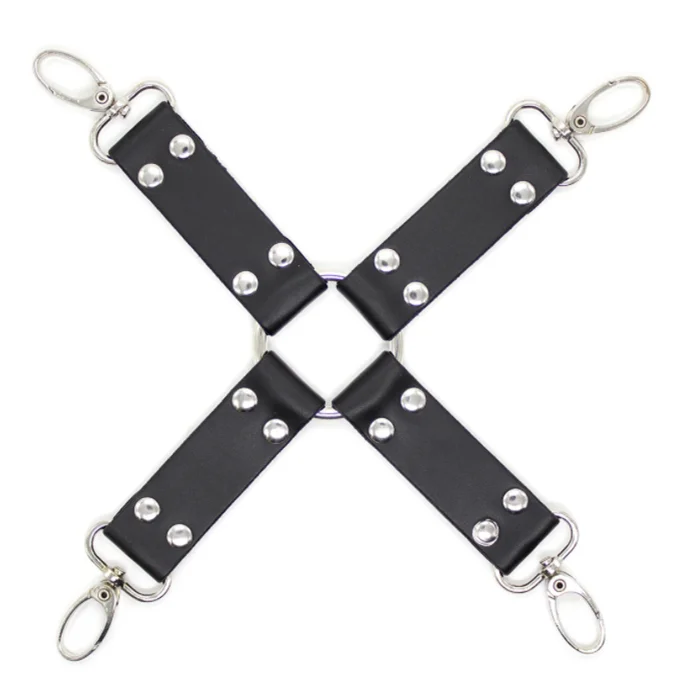 Leather Cross Accessories for BDSM Bondage Restraint Toys Couples Games Handcuff Ankle Cuffs