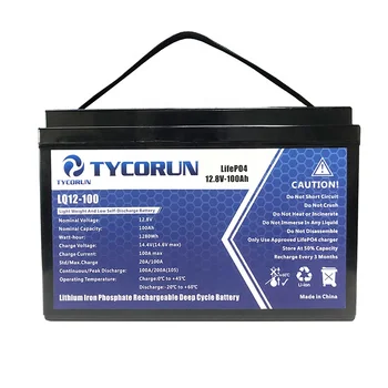 Tycorun Lithium-ion Battery Pack Lifepo4 Battery 12V 20Ah 40ah 50ah 100ah 200ah Storage for Solar Panels
