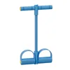 Four blue [PVC flat strips]