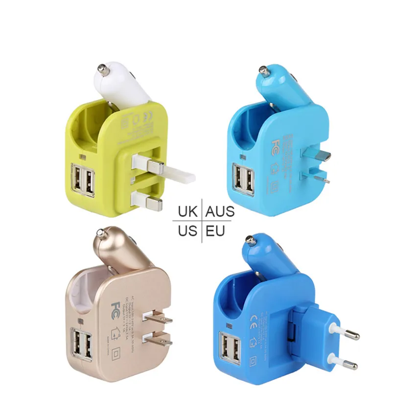 Мобильные телефоны, планшеты, mp3 устройства используют домашнее зарядное устройство + Автомобильное зарядное устройство