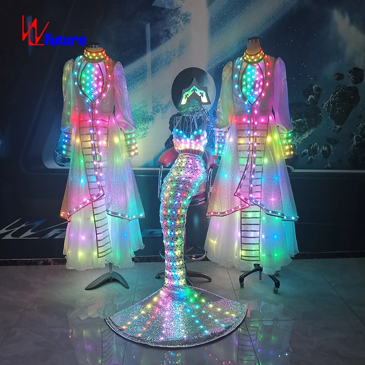 Pakistani Court Dress with LED Lighting Performance Wear