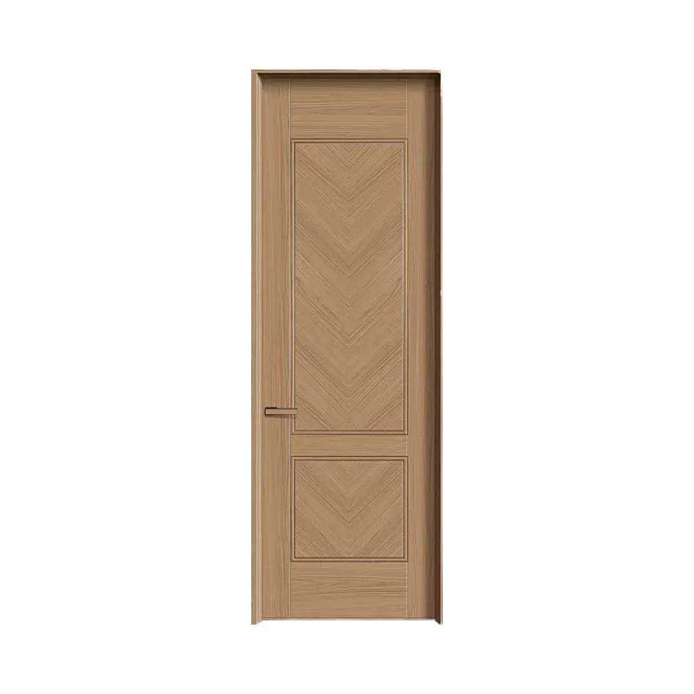 Modern Wooden Entrance Door for Villas & Hotels Aluminum Wood Composite Front Lobby Door Interior Security Finished Surface