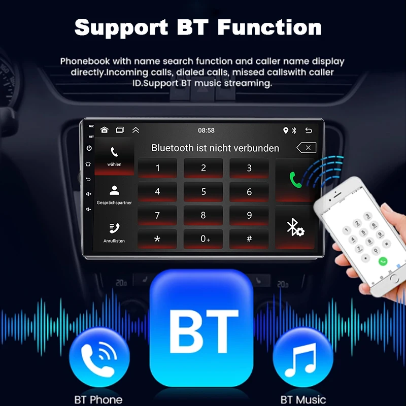 Android 13 Car Multimedia Radio Player GPS Navigation for Mercedes Benz W203 W219 Class A160 C-Class C180 Dashboard Split Screen