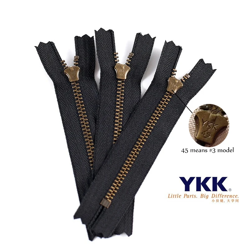 Wholesale Factory Low Moq Ykk Auto Locked Slider 3 5 8 Brass Copper