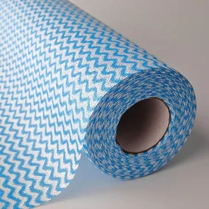 Biodegradable Disposable Viscose and Polyester Nonwoven Cleaning Wipes for Kitchen and Bathroom Use