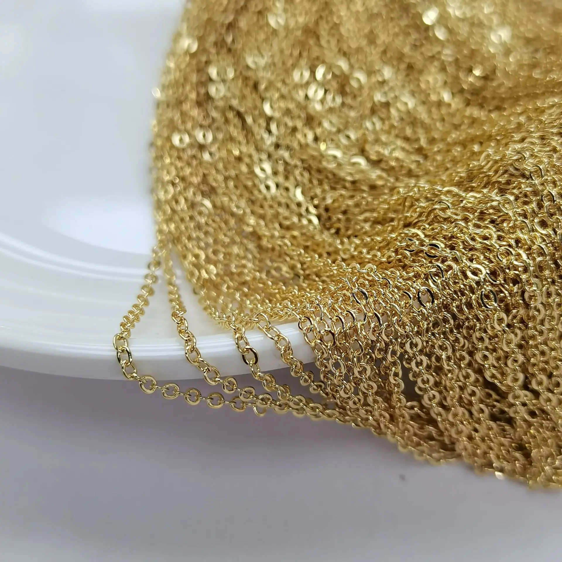 14k Gold Filled Chain Bulk Fashion Jewelry Accessories O Shape Chain