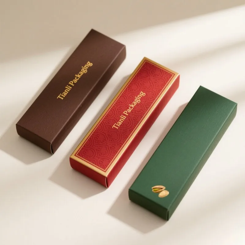 product biodegradable gold foil chocolate packaging box flexography cereal bars snack paper box  hot sale special paper box with window-4