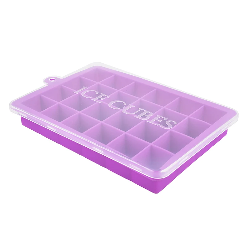 High Quality 24 Holes Rectangle Soft Durable Non-toxic Food Grade Silicone Ice  Cube Tray Mould With Lids - Buy High Quality 24 Holes Rectangle Soft  Durable Non-toxic Food Grade Silicone Ice Cube