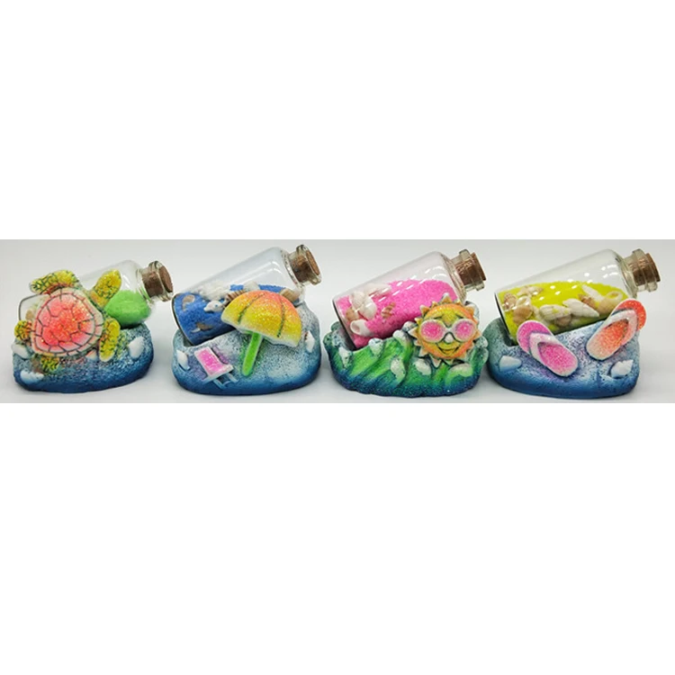 Оптовая продажа, пляжный сувенир, полимерная оболочка, стеклянный песок в бутылке, сувенир