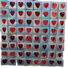 High Quality Lilac Shimmer Wall Heart Heart Shape 30*30Cm Shimmer Wall Panels Backdrop On Sale