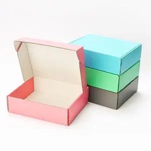 Printed Ear Lock Corrugated Cardboard Paper Packaging Mailer Paper Box Packaging Paper Lunch Box