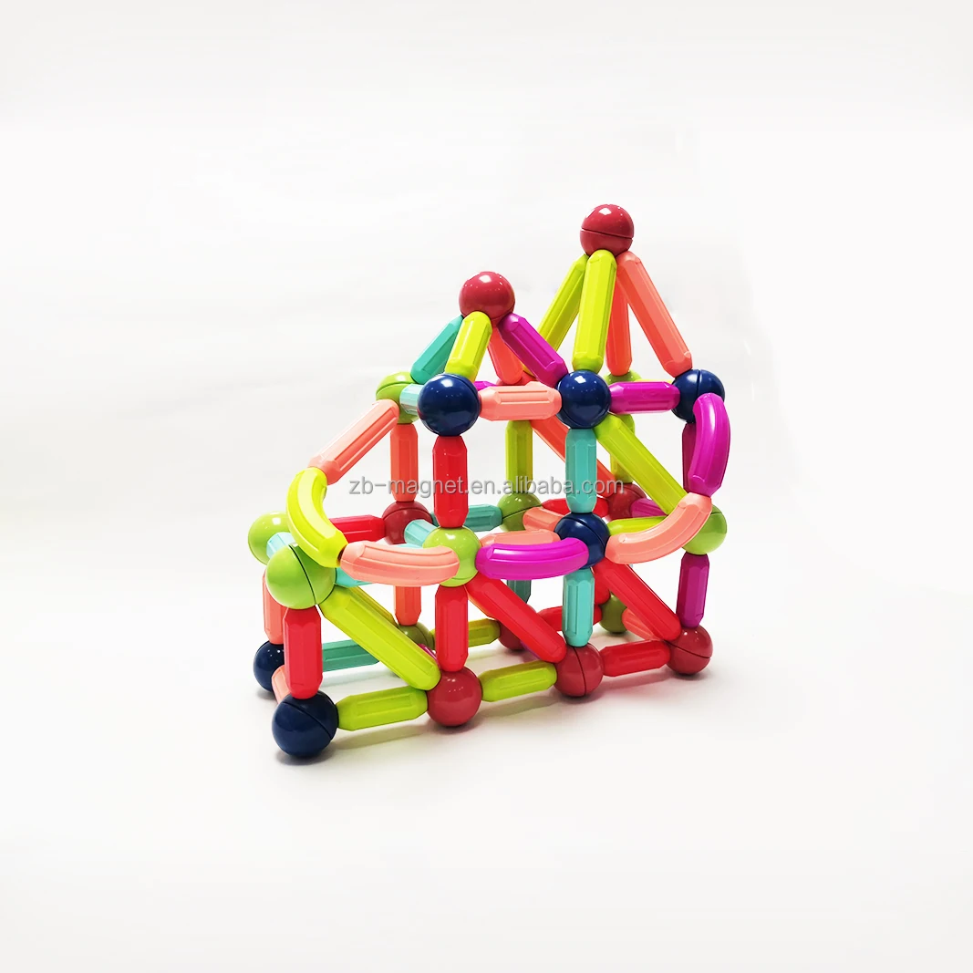 30 Years Factory Wholesale DIY Kids Magnet Rod Bar Building Blocks