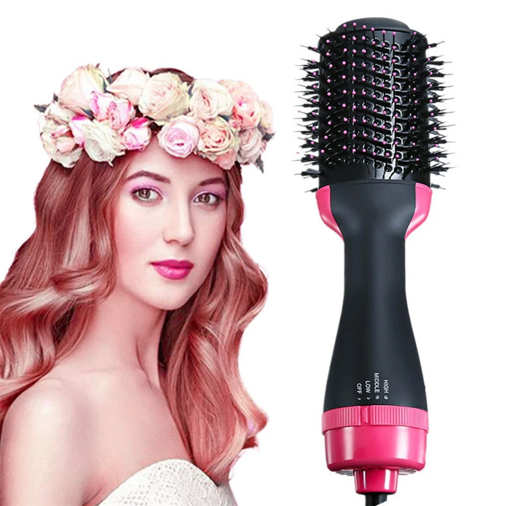 3 In 1 Hair Hot Air Electric Brush Straightening Hair Straightener Comb One Step Hair Dryer