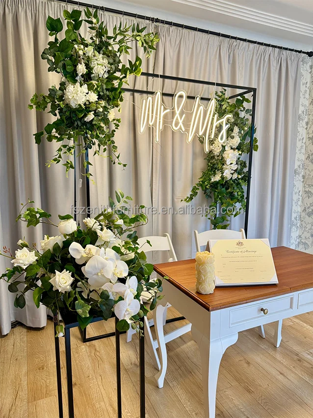 Toile De Fond Florale MEHOFOND 2,4x1,8m - Décoration Fête, Anniversaire, Mariage - Matière Polyester Lavable