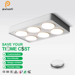 Modern 42W LED GX53 Down Lights Aluminum Anti-Glare Surface Mounted Downlight for Home Store Warm White Indoor Lighting Solution
