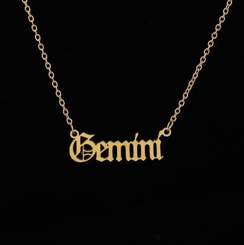 Custom Name Stainless Steel Cursive Letter Princess Angel Babygirl Gold Silver Tone Necklaces for Girls Gift